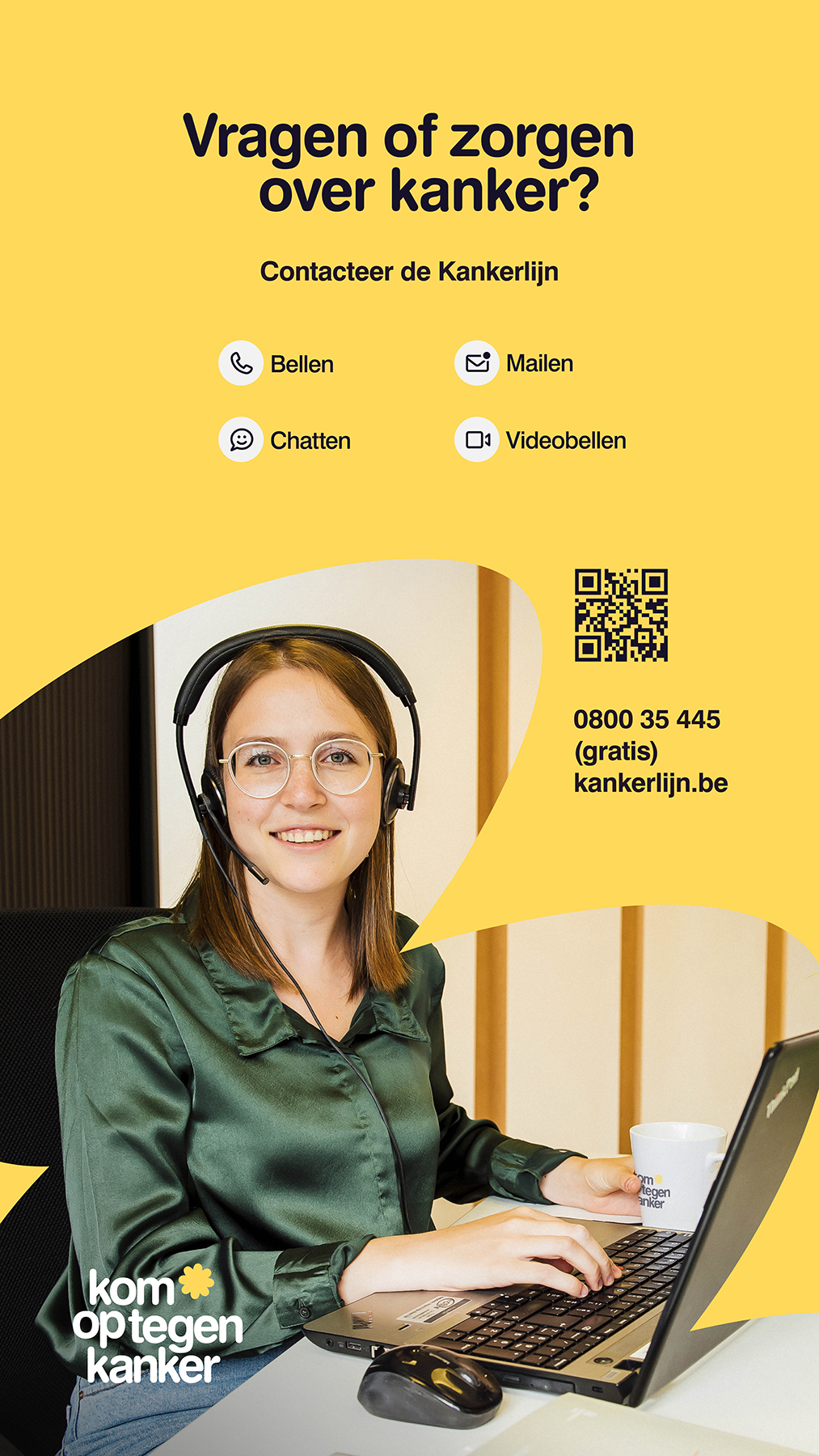 Kankerlijn scherm staan