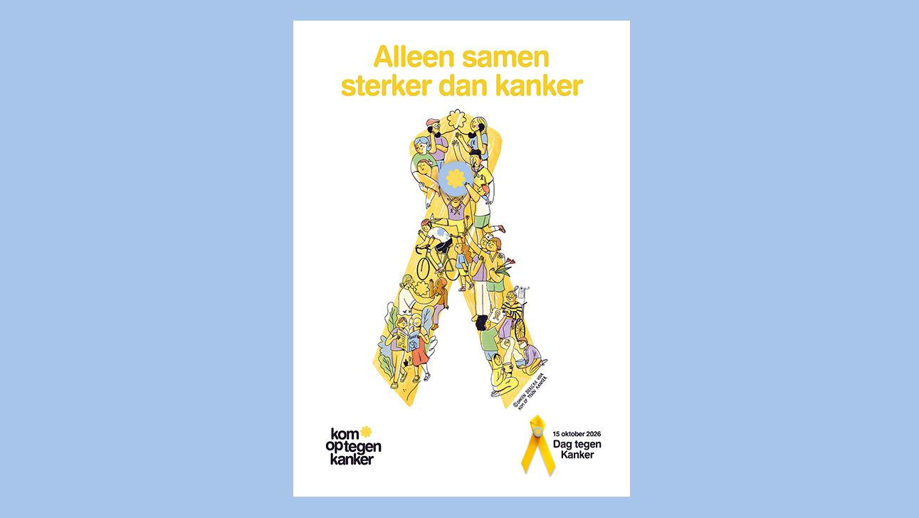 Raamposter Dag tegen Kanker