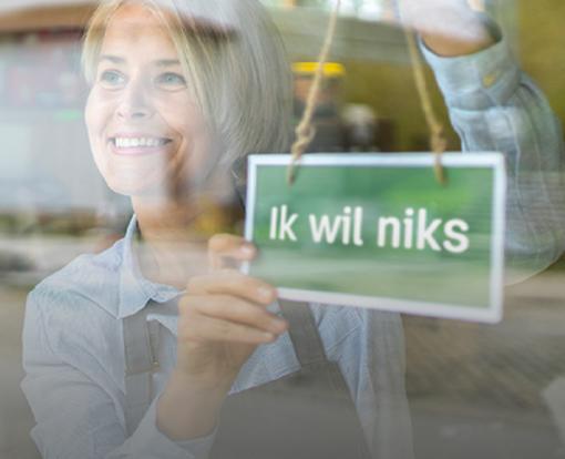 Bordje nieuwe zaak