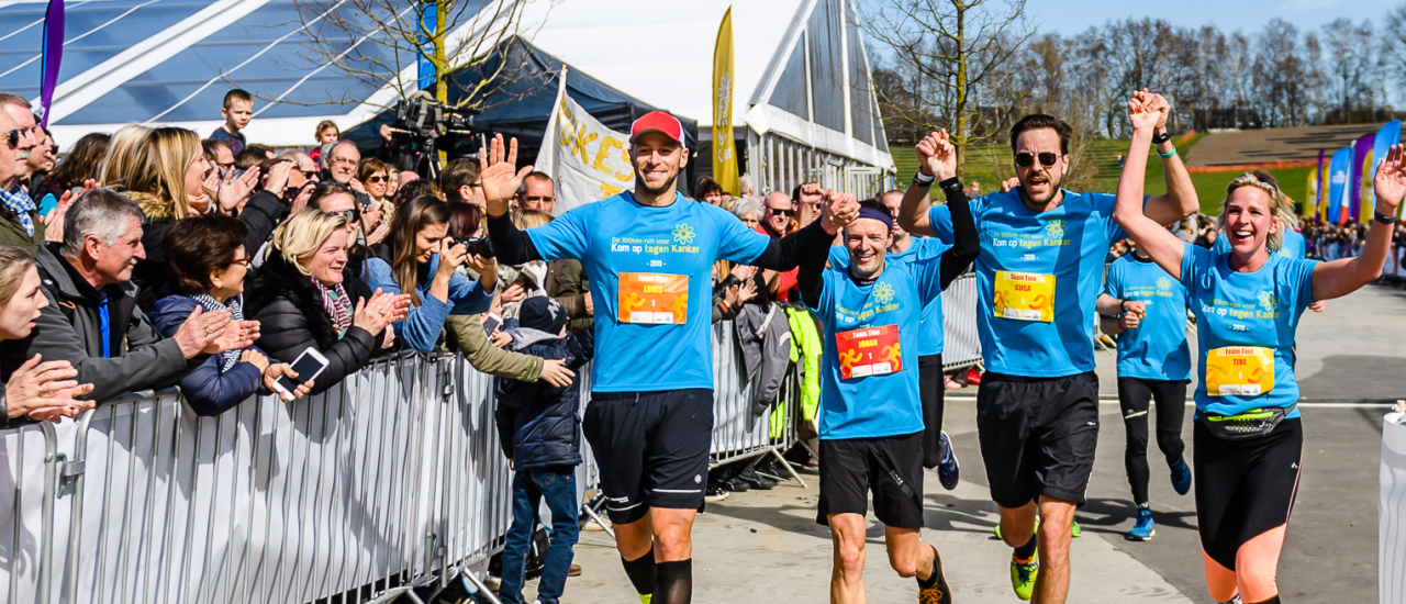Tine Embrechts en team finishen op 100km-run