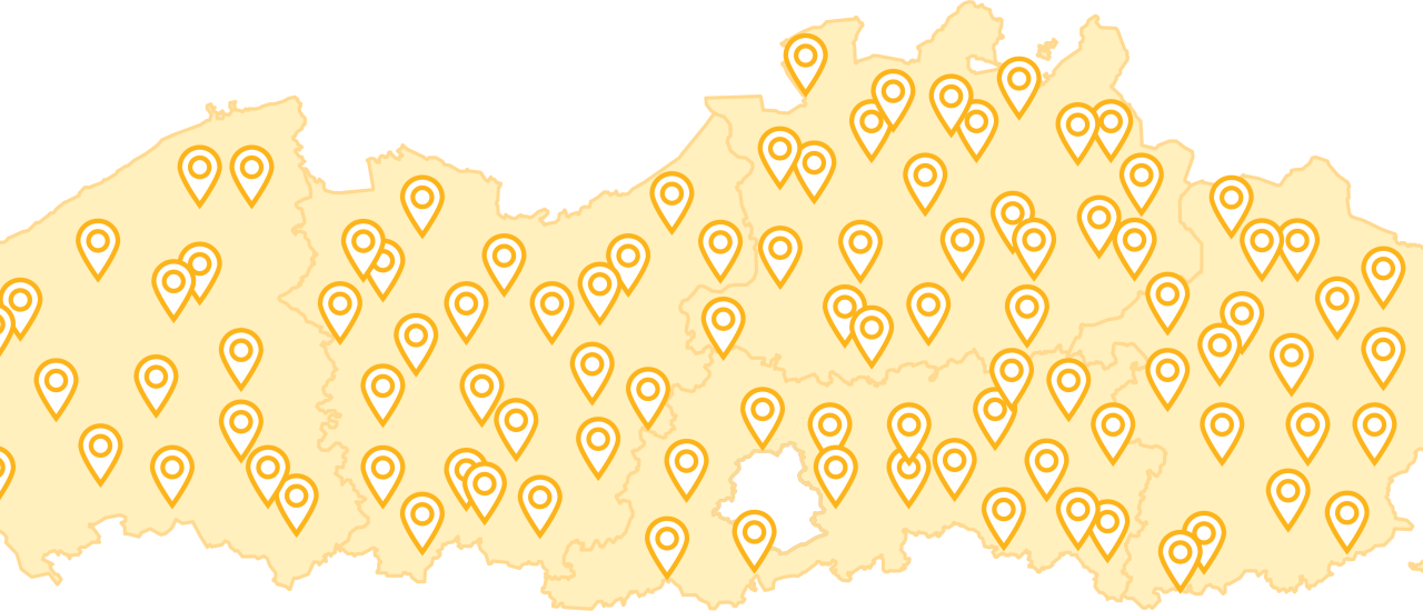 Kaart Vlaanderen