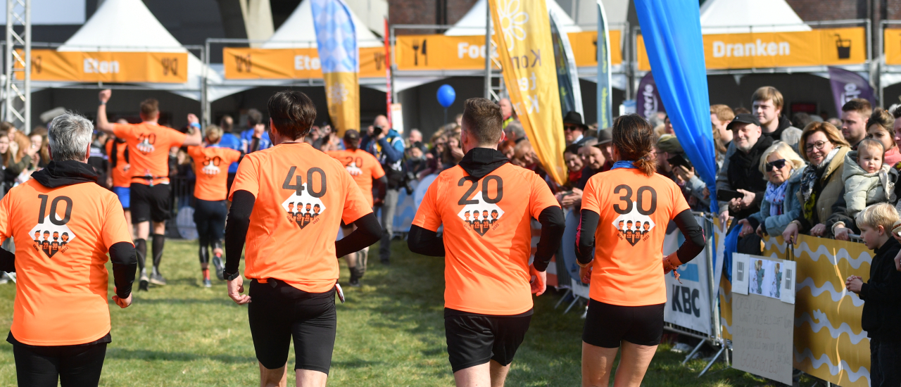 De finish van de 100km-run